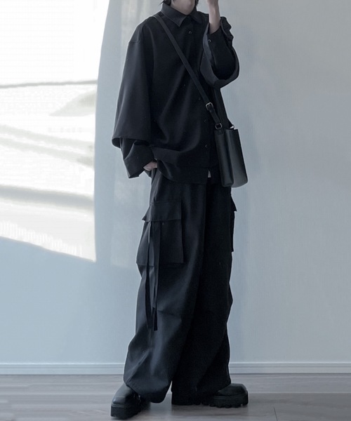 「LILL」 カーゴパンツ X-LARGE ブラック メンズ_画像3