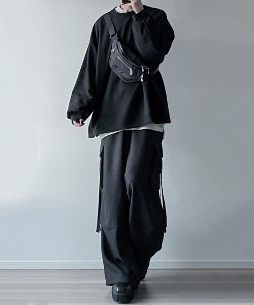 「LILL」 カーゴパンツ X-LARGE ブラック メンズ_画像5