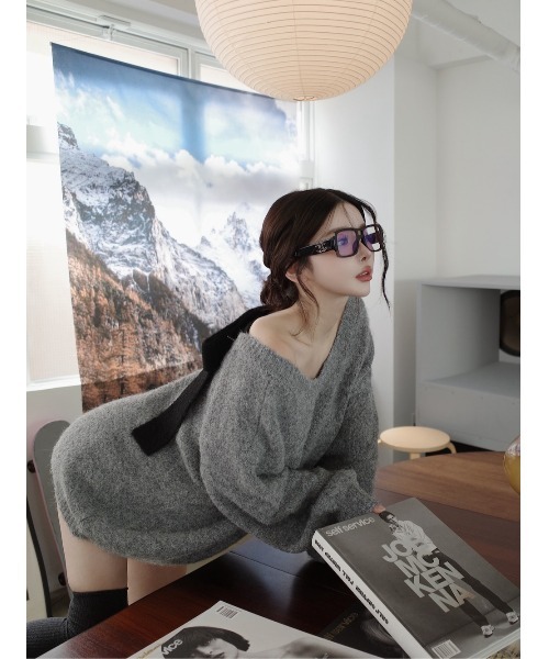 「Darich」 長袖ニット FREE ブラック レディースの画像