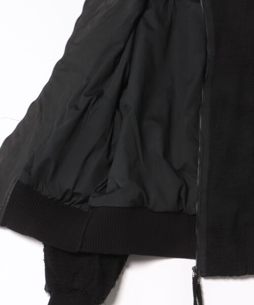ジャケット・アウター Troubled Waters MUMMY BOMBER JACKET Troubled Waters トラブルウォーター SS26 MUMMY BOMBER JACKET / BLK