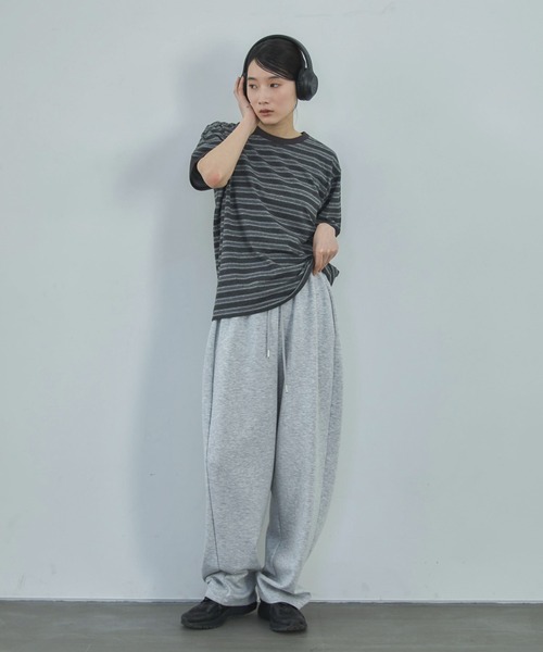 feepur（フェピュール） tシャツ マルチボーダーオーバーリンガーTee
