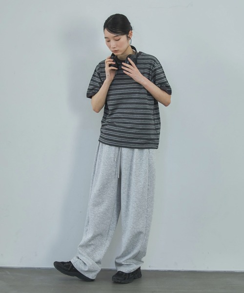 feepur（フェピュール） tシャツ マルチボーダーオーバーリンガーTee