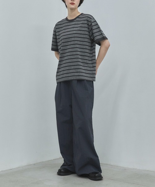 feepur（フェピュール） tシャツ マルチボーダーオーバーリンガーTee