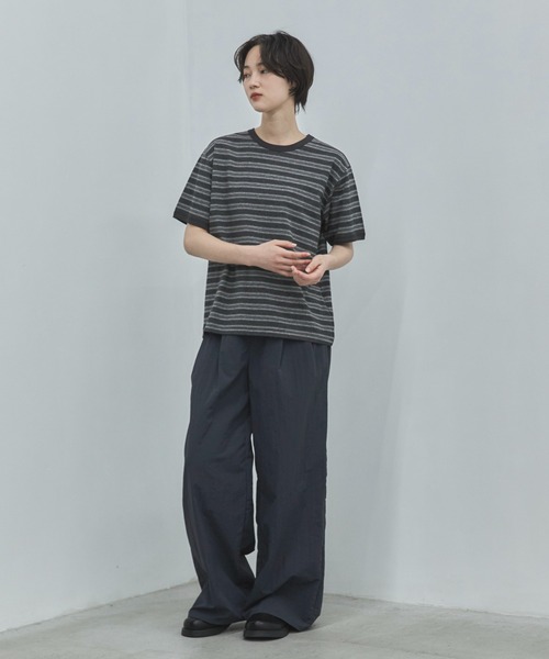 feepur（フェピュール） tシャツ 半袖 マルチボーダーオーバーリンガー