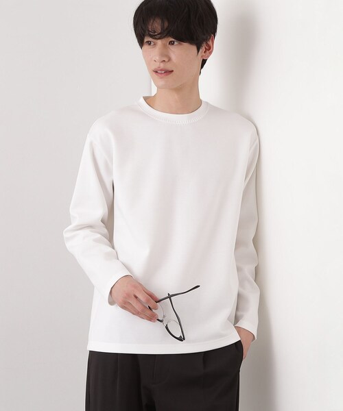 THE SHOP TK tシャツ 「首元にさりげないアクセント」ステッチ
