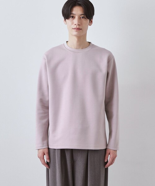THE SHOP TK tシャツ 「首元にさりげないアクセント」ステッチ