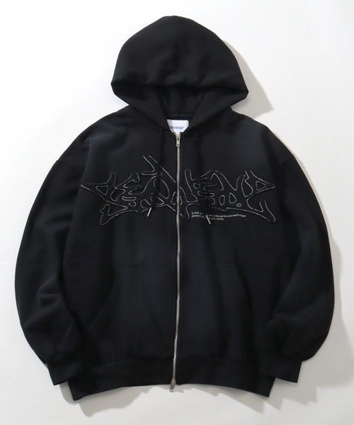 「SEQUENZ」 ジップアップパーカー S ブラック メンズ_画像4