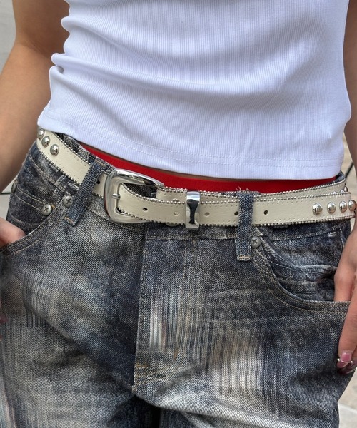 ベルト 「Never mind the XU」studs belt / 「ネバーマインド ザ
