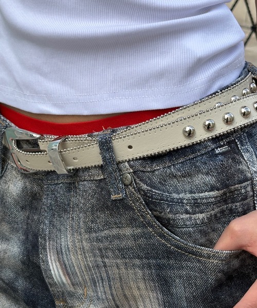 ベルト 「Never mind the XU」studs belt / 「ネバーマインド ザ