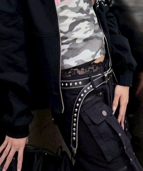 ベルト 「Never mind the XU」studs belt / 「ネバーマインド ザ