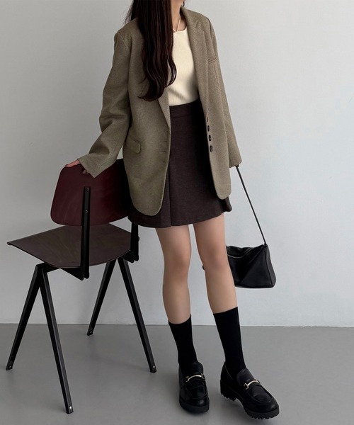 「callautia」 テーラードジャケット LARGE グレー レディース_画像5