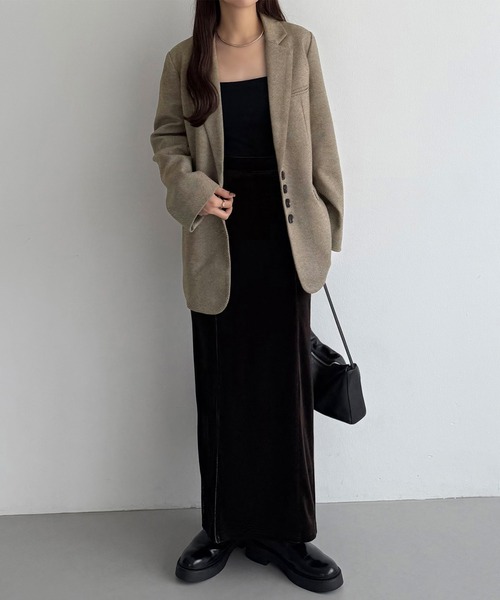 「callautia」 テーラードジャケット LARGE グレー レディース_画像6