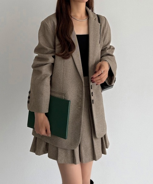 「callautia」 テーラードジャケット LARGE グレー レディース_画像7