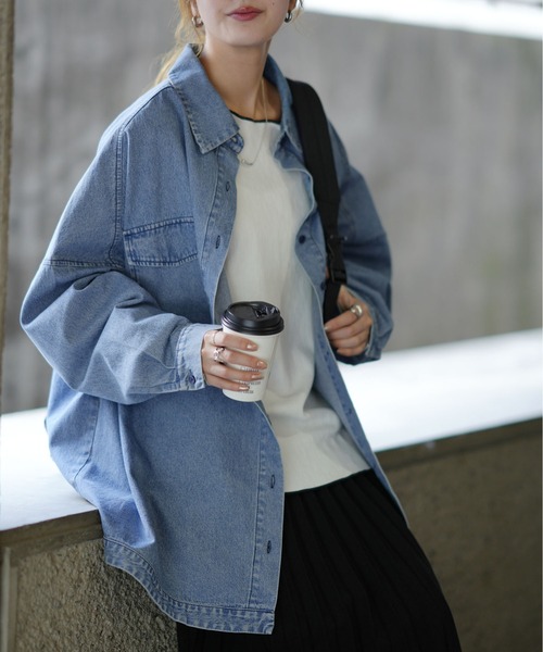 「HUG.U」 長袖シャツ FREE ブラック レディース_画像5