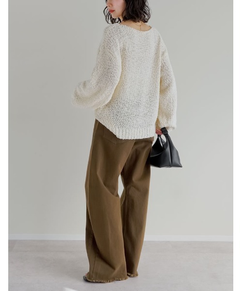 「Re:EDIT」 デニムパンツ MEDIUM ベージュ レディース_画像6