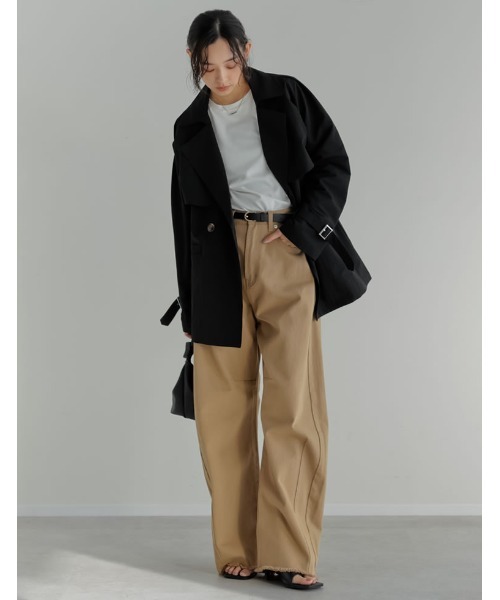 「Re:EDIT」 デニムパンツ MEDIUM ベージュ レディース_画像8