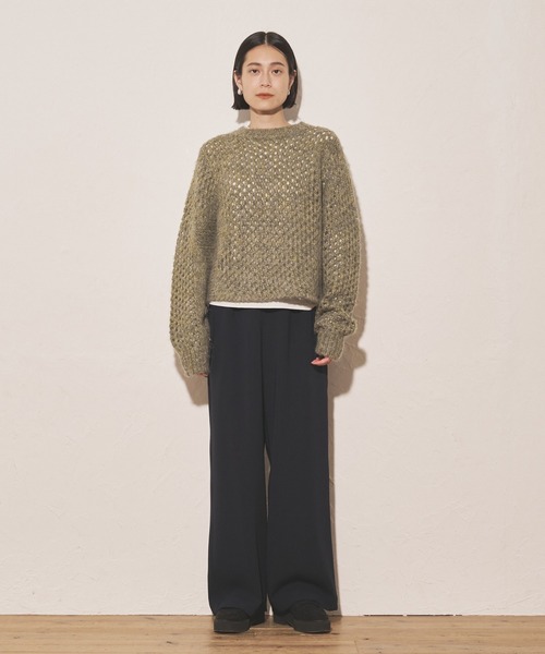 「Audrey and John Wad」 長袖ニット FREE ダークグレー レディース_画像5