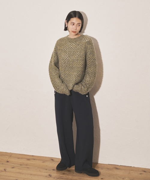 「Audrey and John Wad」 長袖ニット FREE ダークグレー レディース_画像6