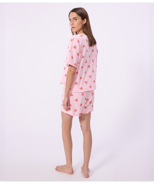 PETIT BATEAU（プチバトー） パジャマ ルームウェア ハートプリント