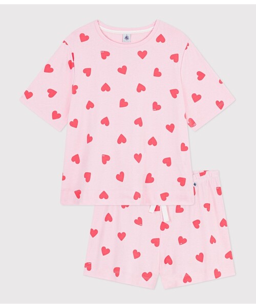 PETIT BATEAU（プチバトー） パジャマ ルームウェア ハートプリント
