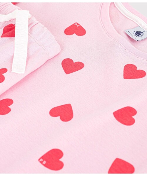 PETIT BATEAU（プチバトー） パジャマ ルームウェア ハートプリント