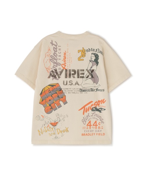 avis プリントTシャツ　サイズ3 アーカイヴ　美品 AVIREX（アヴィレックス） tシャツ ARCHIVE PRINT T-SHIRT