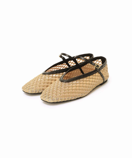 LE TALON GRISE ビッグメッシュストラップフラットシューズ LE TALON GRISE ビッグメッシュストラップフラットシューズ Le Talon
