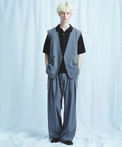 HARE（ハレ） ベスト ジレ 「SET UP対応 接触冷感」カットオフベスト