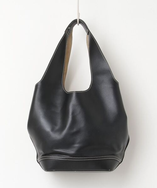 VASIC トートバッグ ブラック シボ革 VASIC（ヴァジック） トートバッグ - ブラック レディース : ZOZOTOWN