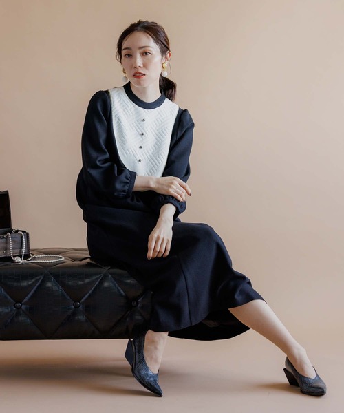 「RAW FUDGE」 長袖ワンピース M グリーン レディース_画像2