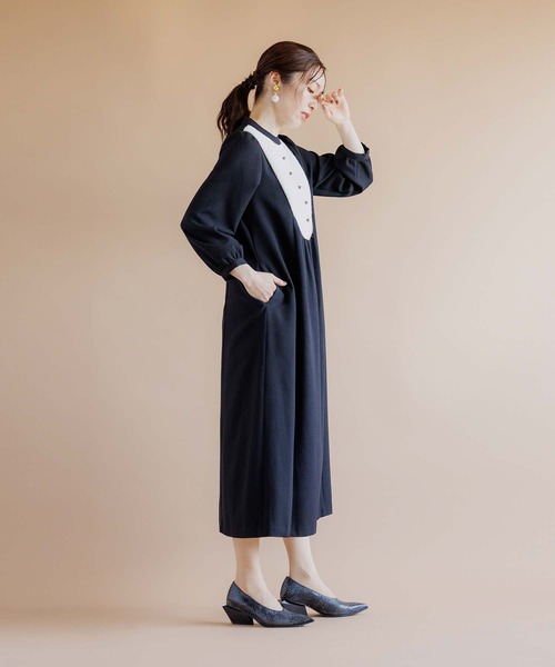 「RAW FUDGE」 長袖ワンピース M グリーン レディース_画像4