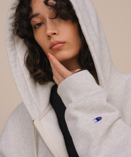 Champion（チャンピオン） ジップアップパーカー M オフホワイト