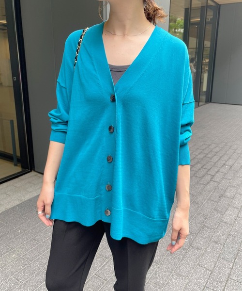 「Spick & Span」 ニットカーディガン FREE グレー レディース_画像2