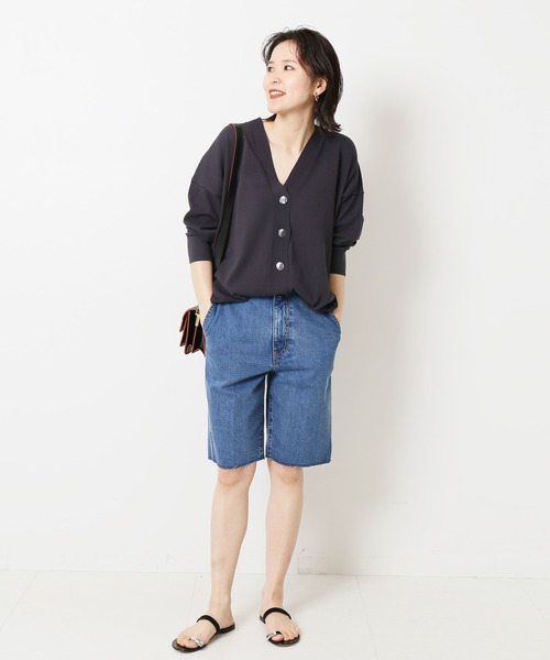 「Spick & Span」 ニットカーディガン FREE グレー レディース_画像4