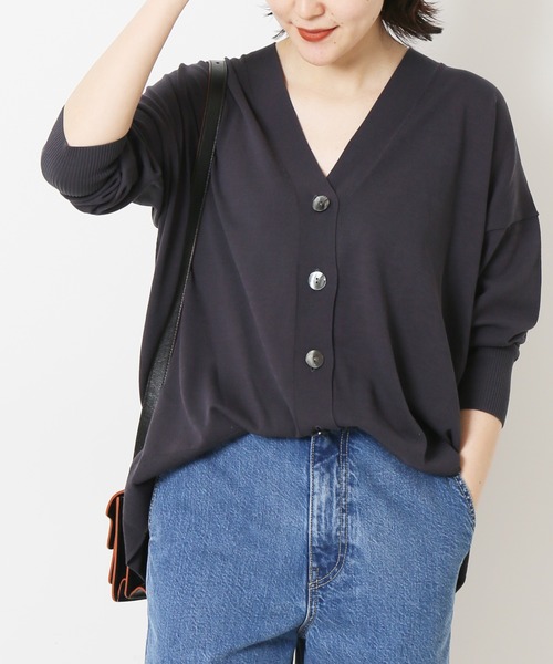 「Spick & Span」 ニットカーディガン FREE グレー レディース_画像6