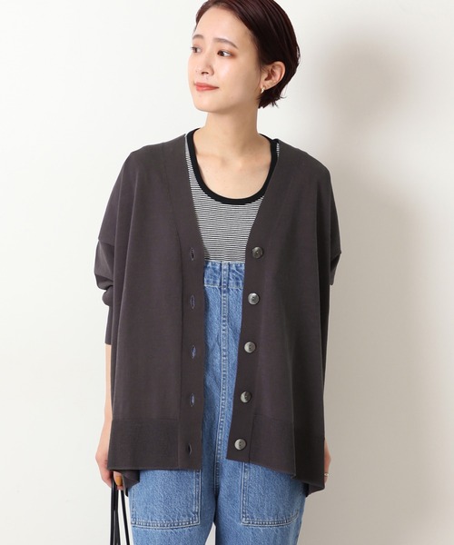 「Spick & Span」 ニットカーディガン FREE グレー レディース_画像9