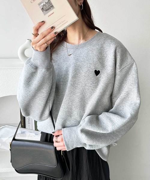 「GeeRA」 スウェットカットソー LARGE 杢グレー レディース_画像7