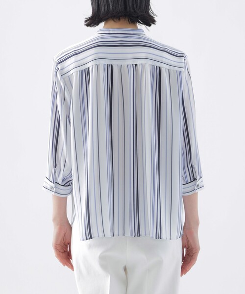「TRANS WORK」 7分袖ブラウス 38 グリーン レディース_画像7