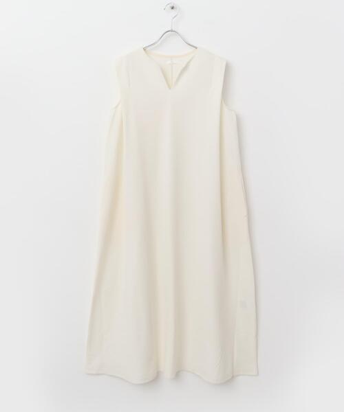 「ITEMS URBANRESEARCH」 ノースリーブワンピース FREE オフホワイト レディース_画像9