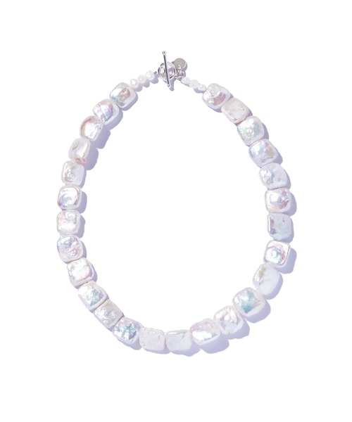 ネックレス 「les bonbon」cube pearl necklace/キューブ パール ネックレス レディースの画像