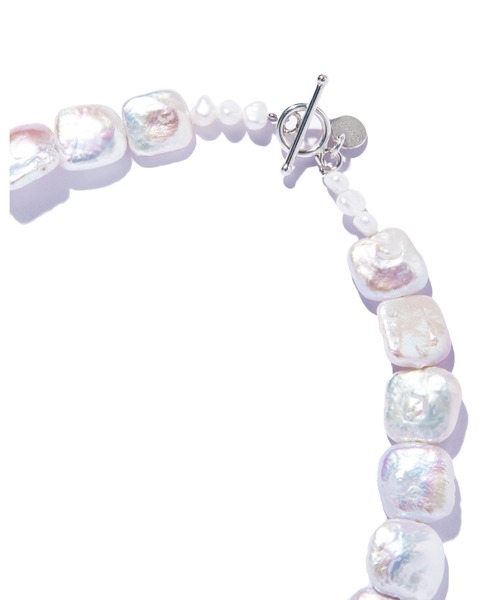 ネックレス 「les bonbon」cube pearl necklace/キューブ パール ネックレス レディースの画像