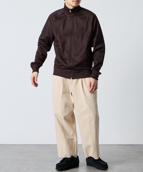 FRED PERRY トラックジャージ ブラウン L FRED PERRY（フレッドペリー） ジャージ 「WEB先行予約」「FRED PERRY