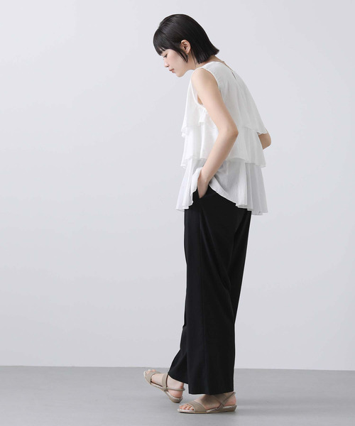 「Gready Brilliant」 「favori」ノースリーブブラウス 38 オフホワイト レディース_画像4