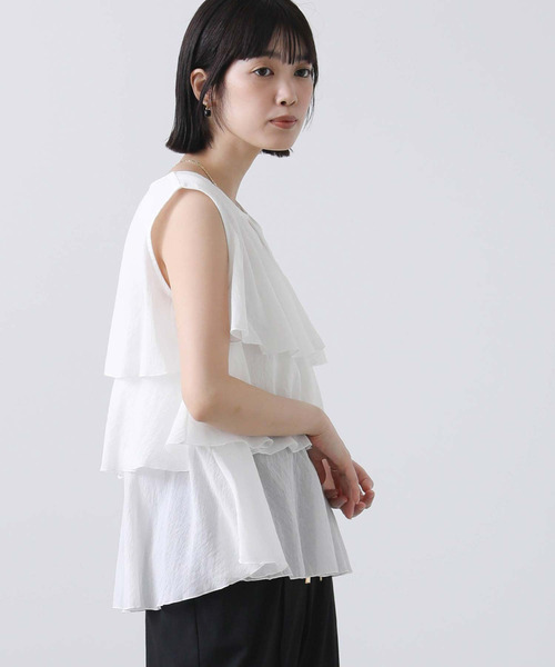 「Gready Brilliant」 「favori」ノースリーブブラウス 38 オフホワイト レディース_画像8