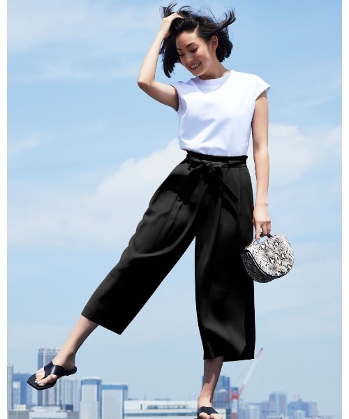ドゥクラッセ（DoCLASSE） ワイドパンツ パンツ マットジョーゼット