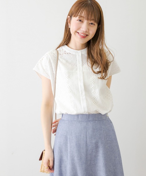 「URBAN RESEARCH Sonny Label」 半袖ブラウス FREE グリーン レディース_画像2