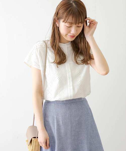 「URBAN RESEARCH Sonny Label」 半袖ブラウス FREE グリーン レディース_画像6