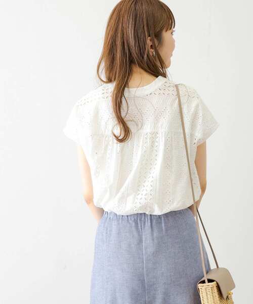 「URBAN RESEARCH Sonny Label」 半袖ブラウス FREE グリーン レディース_画像8