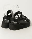「Teva」 フラットサンダル 24cm ブラ...の詳細画像1