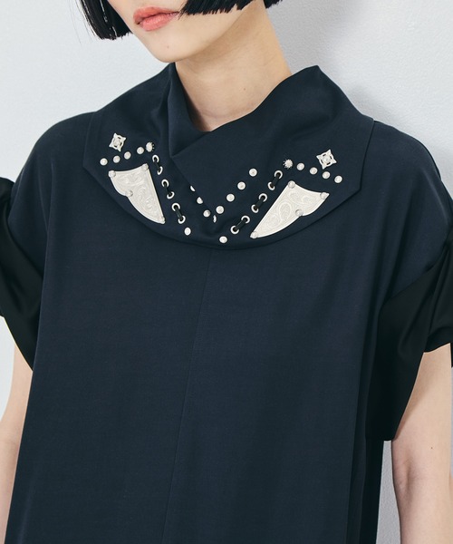 【サンプル品】TOGA PULLA トーガプルラ ツイルドレス ワンピース TOGA PULLA（トーガ プルラ） ワンピース 半袖 「TOGA PULLA
